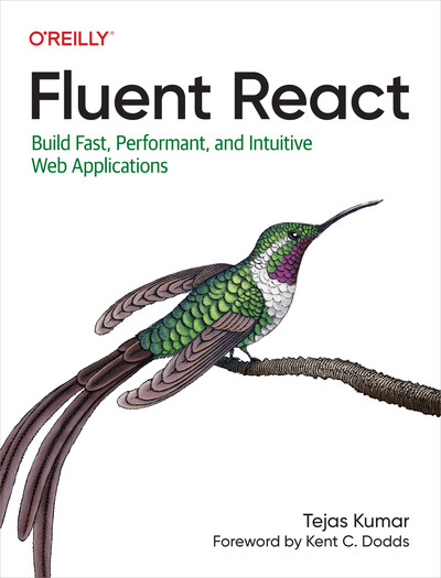 Fluent React kitobi muqovasi